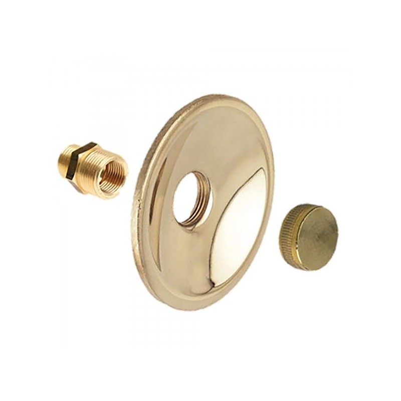 BONFIX Gevelplaat rond messing gepolijst compleet