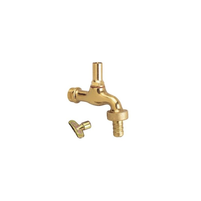BONFIX Tapkraan slangkoppeling sleutelbed. gepolijst messing 1/2"