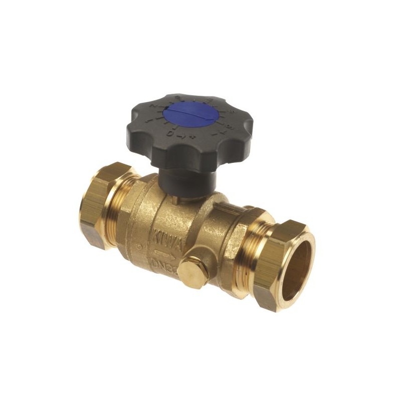 BONFIX Kogelstopkraan 54x54 mm knel maf + vertragingshendel