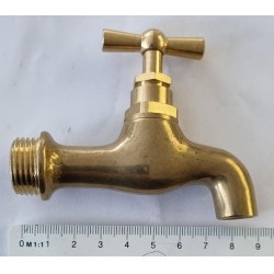 BONFIX Tapkraan gladde uitloop gepolijst messing 1/2"