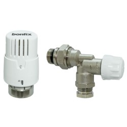 BONFIX Radiatorventiel 15 x 1/2" haaks verkeerd + thermostaatkop