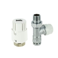 BONFIX Radiatorventiel 15 x 1/2" recht + thermostaatkop