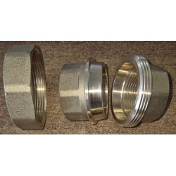 BONFIX Draad messing 3-delige koppeling 1 1/4" bi.dr. x bi.dr.