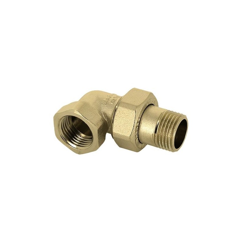 BONFIX Draad messing 3-delige kniekoppeling 3/8" bi.dr x bu.dr.