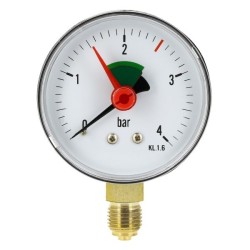 BONFIX Manometer 1/4" buitendraad onderaansluiting