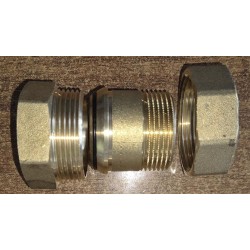 BONFIX Draad messing 3-delige koppeling 1 1/4" bi.dr x bu.dr.