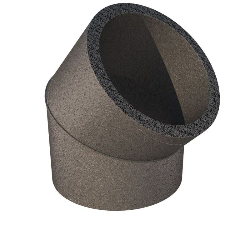 Ubbink Aerfoam geïsoleerd leidingsysteem Bocht 45° EPE 180 grijs