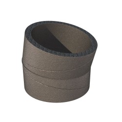 Ubbink Aerfoam geïsoleerd leidingsysteem Bocht 15° EPE 200 grijs