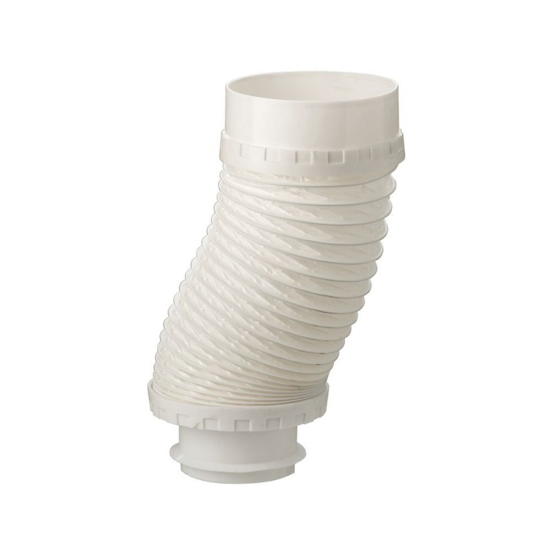 Aansluitstuk Flexibel KS 131-100 650mm voor ventilatiedakdoorvoer wit
