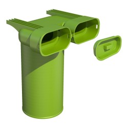 Ubbink Air Excellent AE35sc Ventieladapter 90° 125 met 1 afdekkap