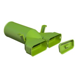 Air Excellent AE55sc Ventieladapter 180° 125 met 1 afdekkap