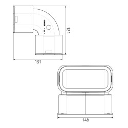 Air Excellent AE55sc Bocht 90° verticaal set