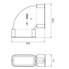 Air Excellent AE55sc Bocht 90° horizontaal set