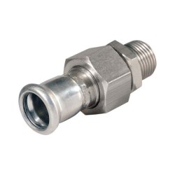 BONFIX M-press RVS-water 3-delige koppeling 3/4" bu.dr. x 15 mm