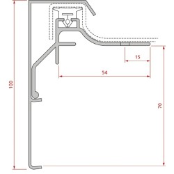Roval Duplotrim daktrim bovenprofiel 100mm