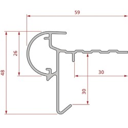 Roval aluminium kraaltrim gemoffeld 26 mm Plus