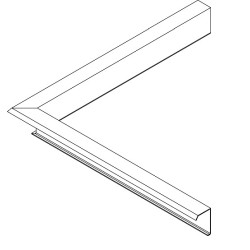 Roval Duplotrim bovenprofiel binnenhoek 100mm