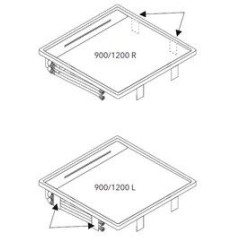 ACO douchebak WTW 900 x 1200 Rechts