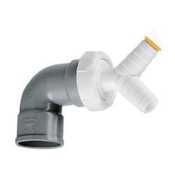 Jimten vaatwas machine-aansluitstuk dubbel 40mm bocht