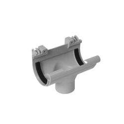 NICOLL Techtan LG16 PVC-Ti centraaluitloop d50 lichtgrijs