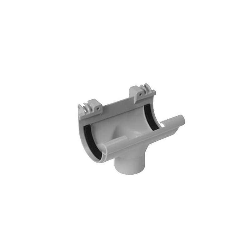NICOLL Techtan LG16 PVC-Ti centraaluitloop d50 lichtgrijs