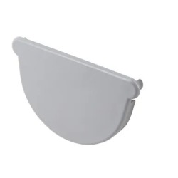 NICOLL Techtan LG16 PVC-Ti eindstuk goot en centraaluitloop lichtgrijs