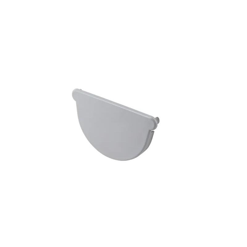 NICOLL Techtan LG16 PVC-Ti eindstuk goot en centraaluitloop lichtgrijs