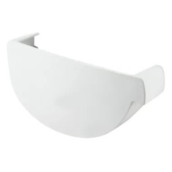 NICOLL Techtan Vodalis LG29 PVC-Ti eindstuk goot links wit