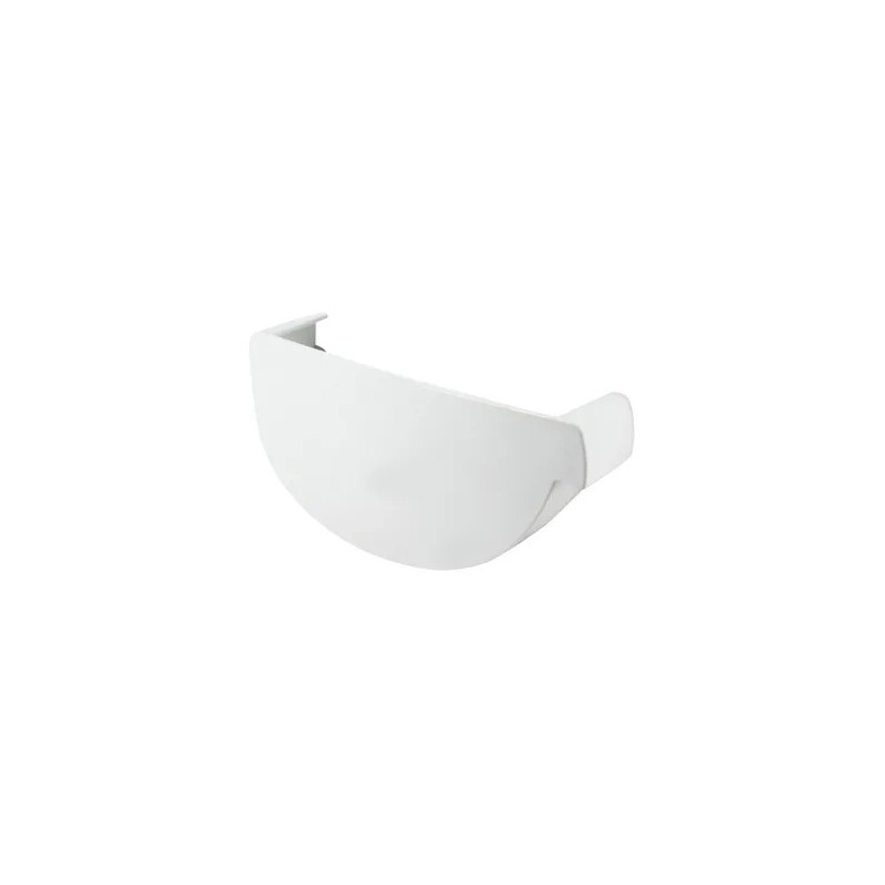 NICOLL Techtan Vodalis LG29 PVC-Ti eindstuk goot links wit