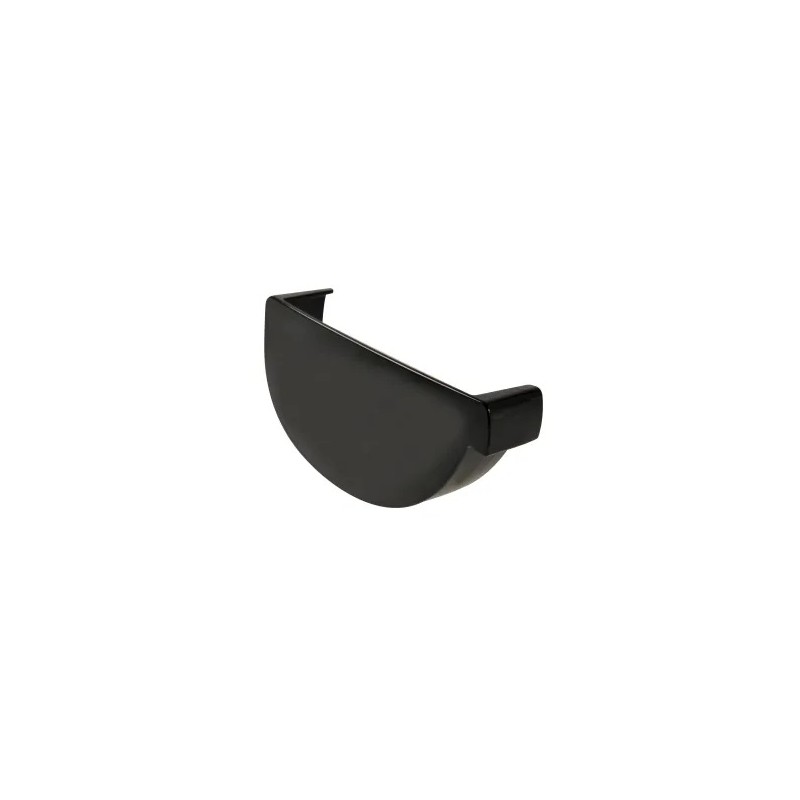 NICOLL Techtan Vodalis LG29 PVC-Ti eindstuk goot links zwart