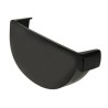NICOLL Techtan Vodalis LG29 PVC-Ti eindstuk goot links zwart
