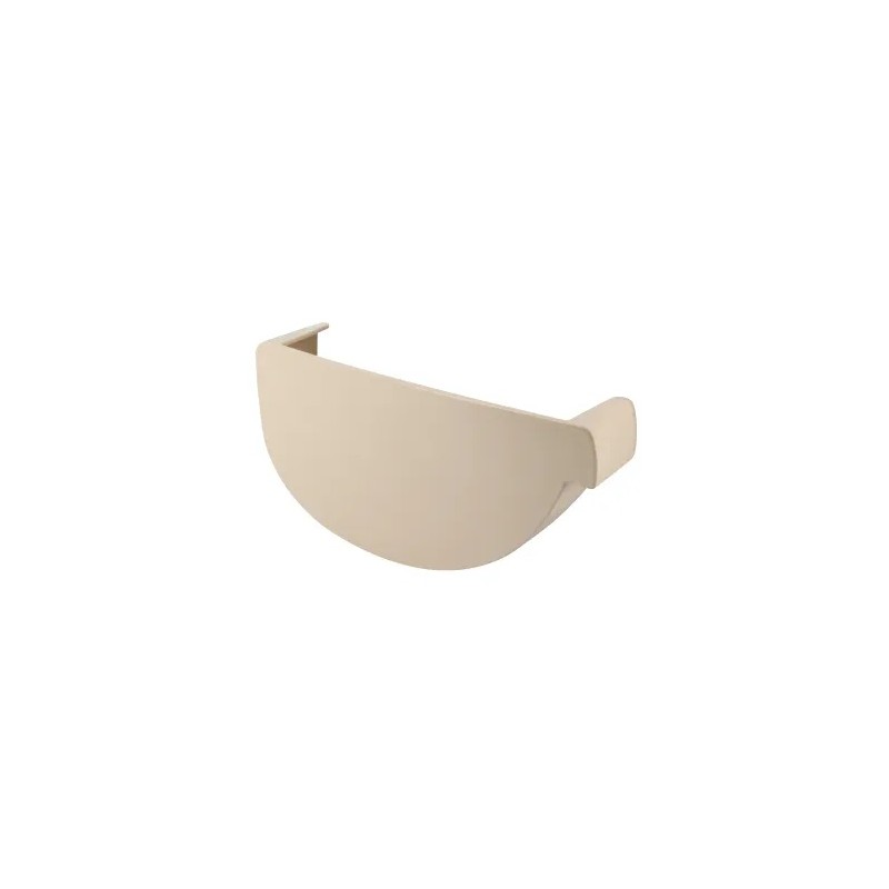 NICOLL Techtan Vodalis LG29 PVC-Ti eindstuk goot links beige