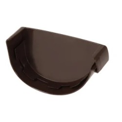 NICOLL Techtan Vodalis LG29 PVC-Ti eindstuk goot rechts bruin