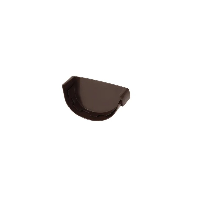 NICOLL Techtan Vodalis LG29 PVC-Ti eindstuk goot rechts bruin