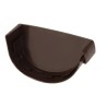 NICOLL Techtan Vodalis LG29 PVC-Ti eindstuk goot rechts bruin
