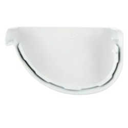 NICOLL Techtan Vodalis LG29 PVC-Ti eindstuk goot links wit