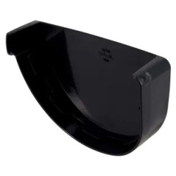 NICOLL Techtan Vodalis LG29 PVC-Ti eindstuk goot links zwart