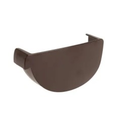 NICOLL Techtan Vodalis LG29 PVC-Ti eindstuk goot links bruin