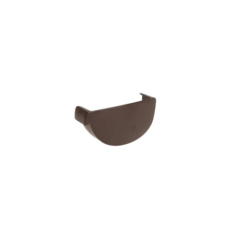 NICOLL Techtan Vodalis LG29 PVC-Ti eindstuk goot links bruin