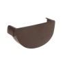 NICOLL Techtan Vodalis LG29 PVC-Ti eindstuk goot links bruin