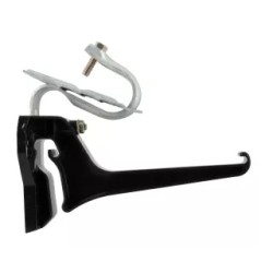 Nicoll Ovation LG38 PVC-Ti gootbeugel met dakhaak (verb.oph.) zwart