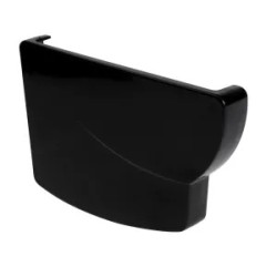 Nicoll Ovation LG38 PVC-Ti eindstuk goot links zwart