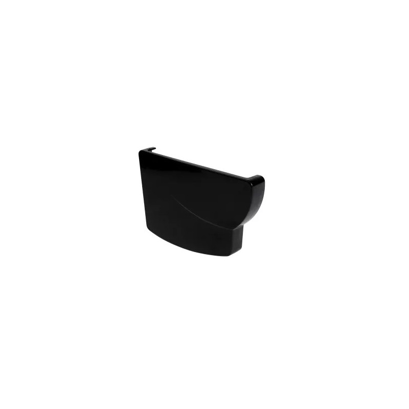 Nicoll Ovation LG38 PVC-Ti eindstuk goot links zwart