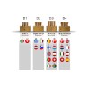 Europese vulnippelset D Adapters D1 t/m D4