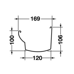 Nicoll Ovation LG38 PVC-Ti dakgoot L4m zwart
