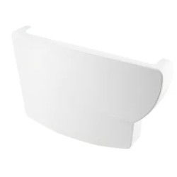 Nicoll Ovation LG38 PVC-Ti eindstuk goot links wit