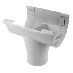 NICOLL Techtan LG25 PVC-Ti centraaluitloop d80 lichtgrijs