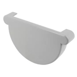 NICOLL Techtan LG25 PVC-Ti eindstuk goot lichtgrijs