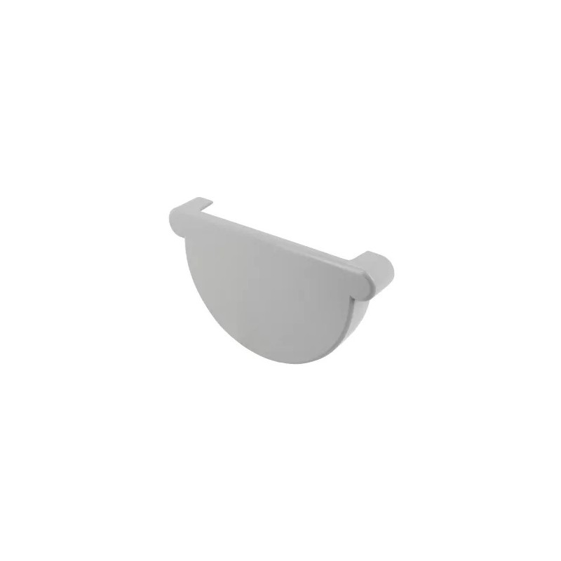 NICOLL Techtan LG25 PVC-Ti eindstuk goot lichtgrijs