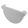 NICOLL Techtan LG25 PVC-Ti eindstuk goot lichtgrijs